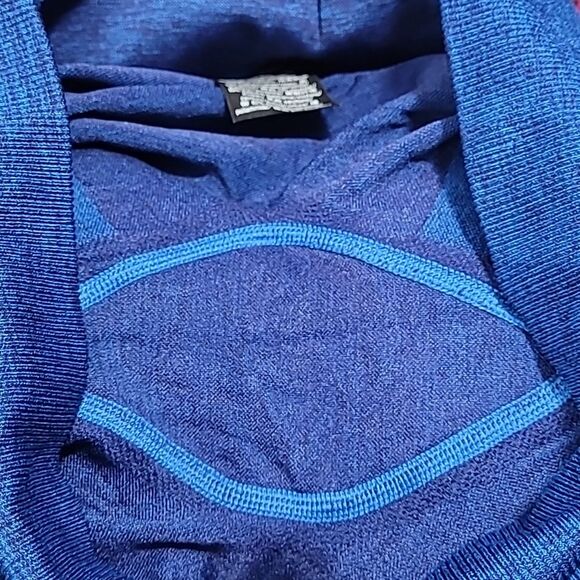 PINK Victoria's Secret Heathered Blue/Black Active/Workout Leggings. Size Medium - Picture 9 of 10